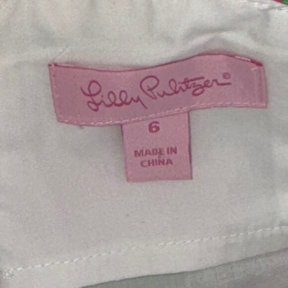 Lilly Pulitzer Resort Strapless Pink Floral Dress Size 6 - Picture 3 of 4